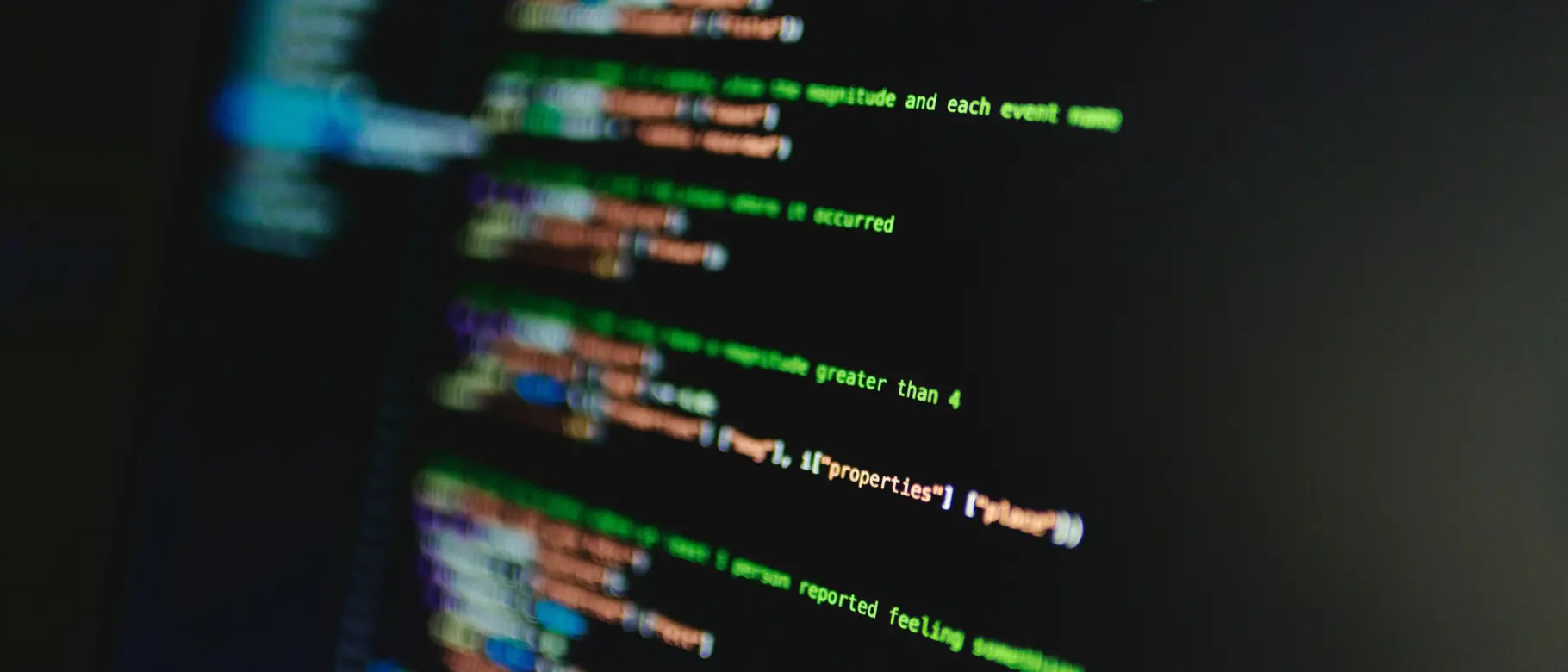 Programming code representing CO₂ software and carbon accounting used to calculate emissions for companies and products